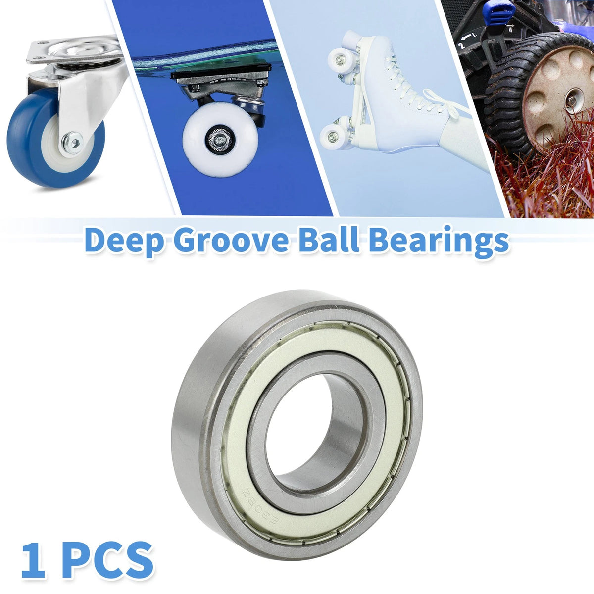 40x90x23mm Deep Groove Ball Bearings 1 Pc for Scooter Skateboard Wheel
