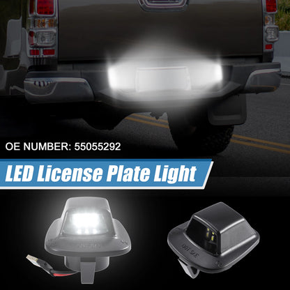 Pair  White LED License Plate Light Assembly for Dodge Dakota