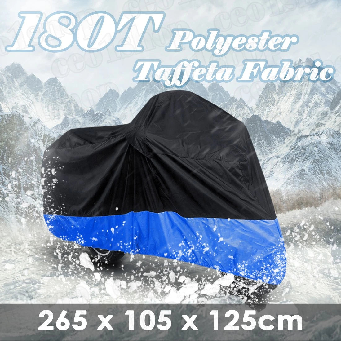 Black+Blue Motorcycle Cover for Yamaha Road Star Midnight Silverado XV 1600 1700