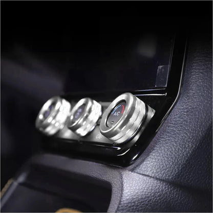 3 x A/C Volume Switch Knob Ring Cover Trim for Ford Ranger (2023-2025)