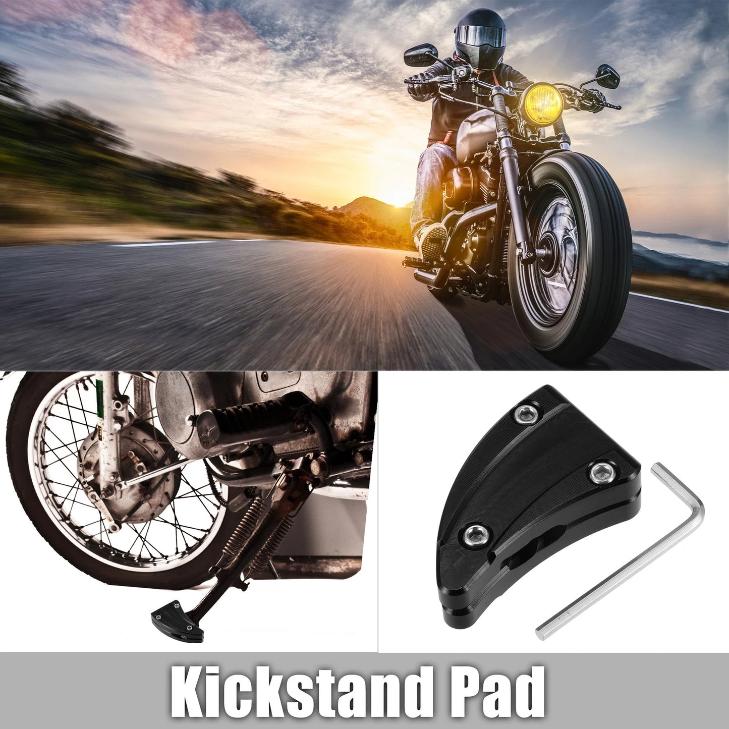 Foot Support Pads Black 1 Set for Vespa GTS300 Super Sport