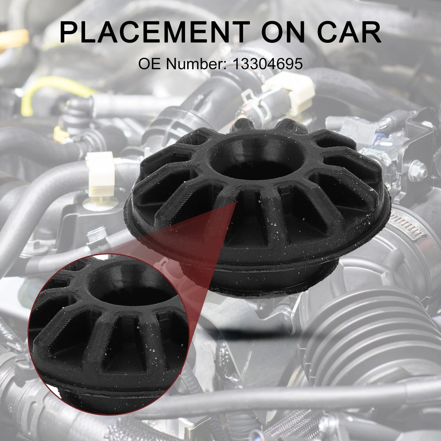 2 x Lower Radiator Mount Bushing for Chevrolet Cruze (2011–2016)