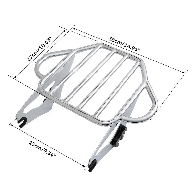 Backrest Sissy Bar Luggage Rack Docking for Harley Road Glide (2009 - 2013)