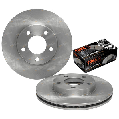 2x Front Disc Rotors & Brake Pads Set for Mazda Tribute/Ford Escape (2001-2005)