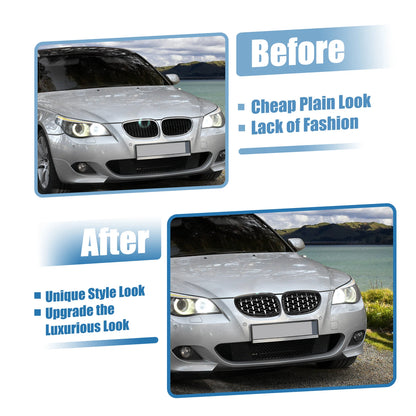 Front Hood Bumper Grille Grill Diamond Star for BMW 5 Series (2004-2009)