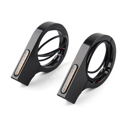 LED Fork Turn Signal Light Indicator Amber for Harley Touring Dyna (2014-2023)
