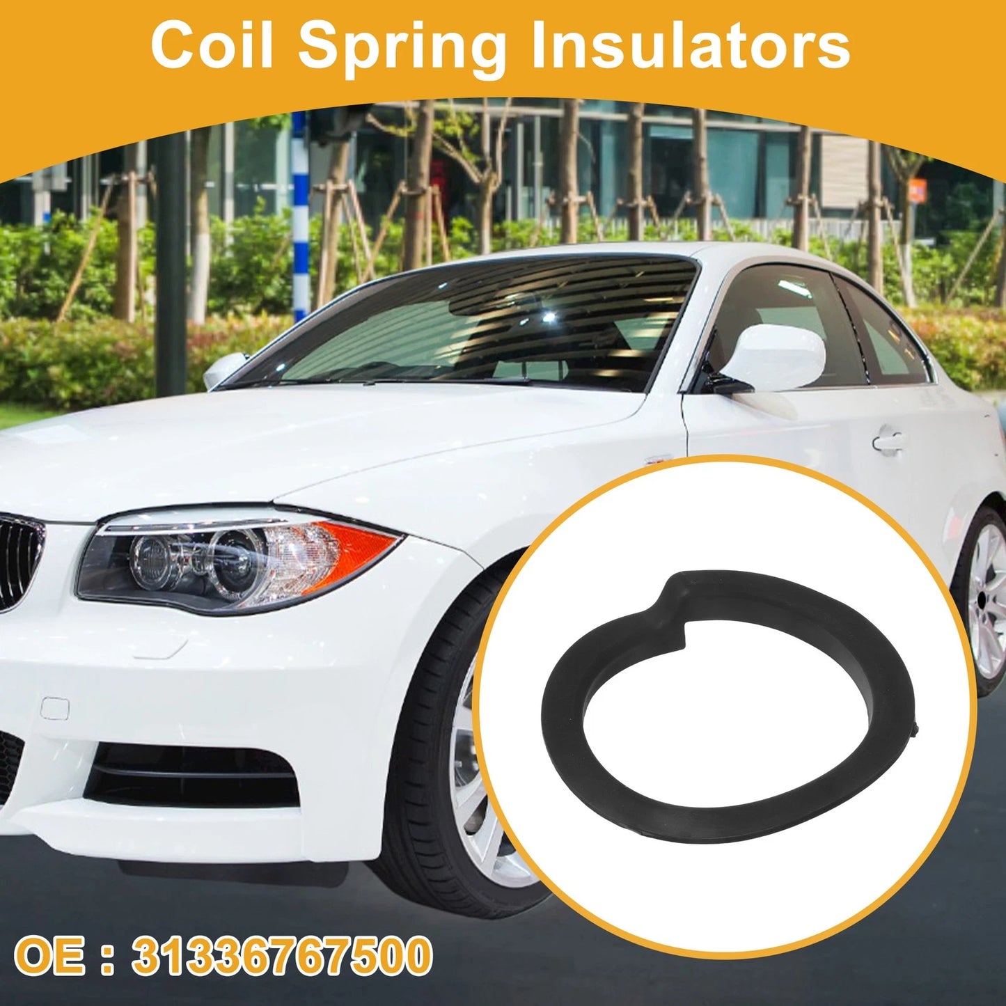 Coil Spring Insulators for BMW 135i (2008-2013) - Rubber 1 x Pair