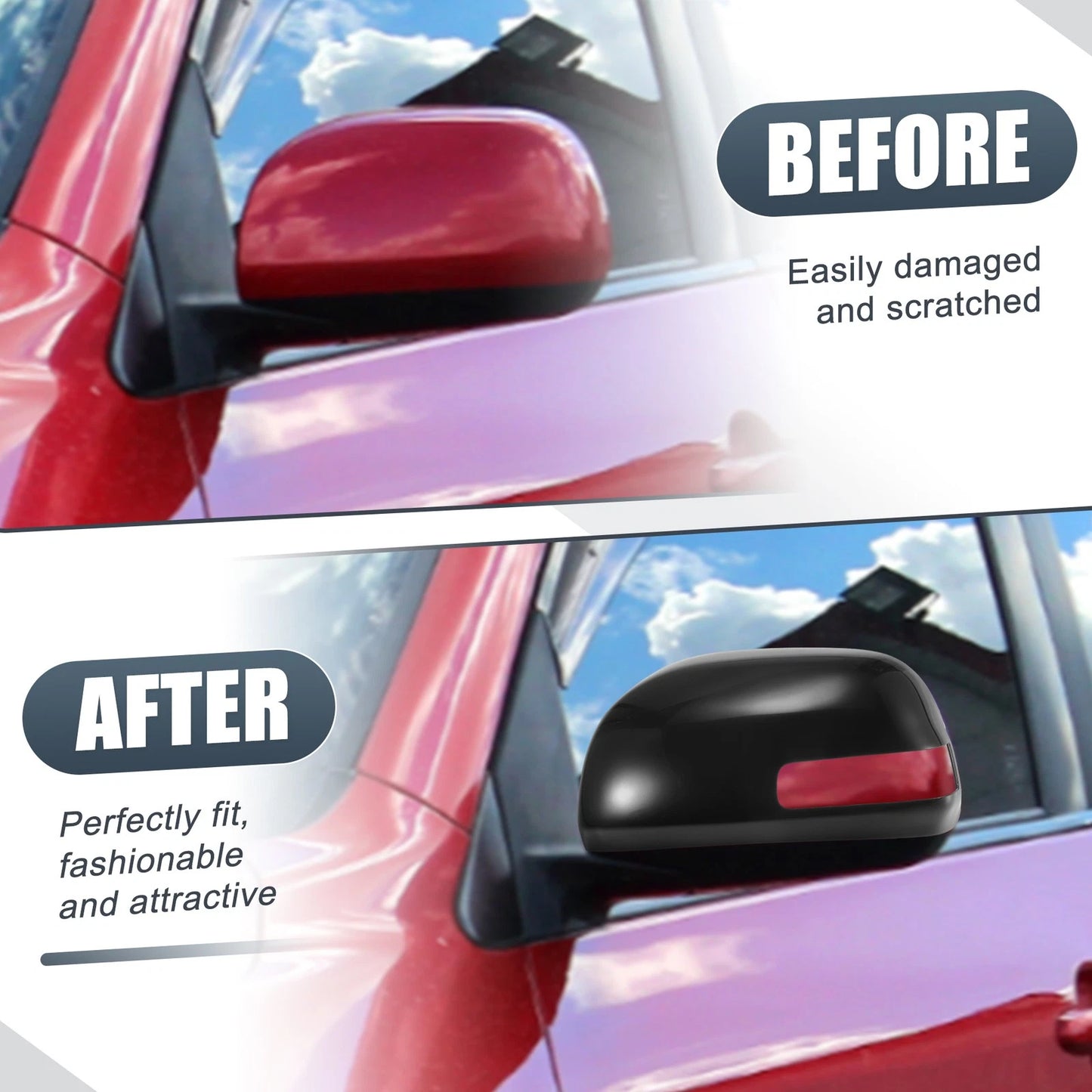 Left Side / Mirror Cover Caps / Black for Toyota RAV4 (2009–2013)