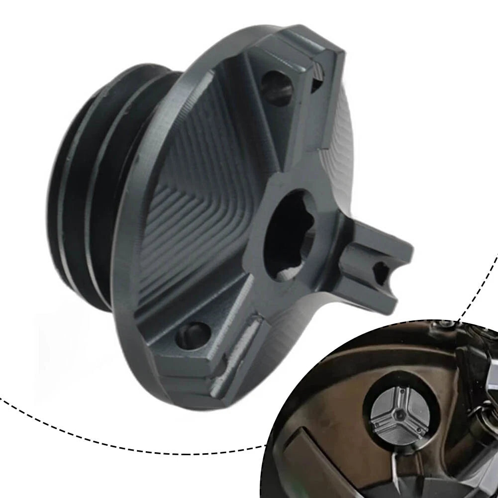 Black Engine Oil Cap Cover for Kawasaki Z400 Z650 Z800 Z900 Z1000 (2018-2023)