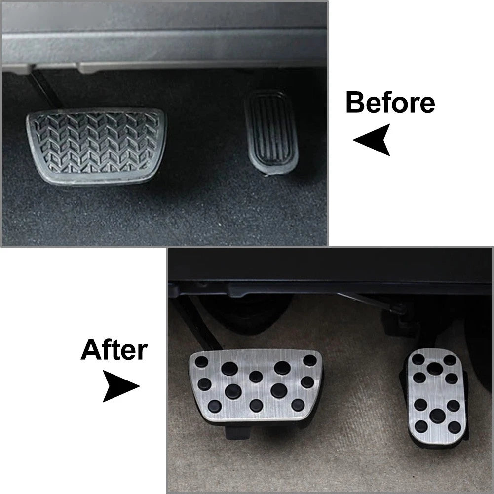 Stainless Steel Brake Gas Pedal Covers for Toyota Land Cruiser Prado (2010-2022)