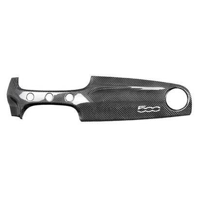 100% Dry Gloss Carbon Fiber Dashboard Panel Cover Trim for Fiat 500 2016-2023