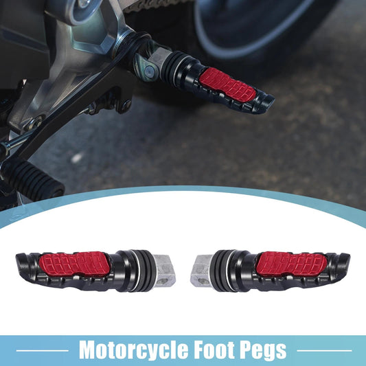 Pair 8.5mm Aluminum Aolly Rearsets Footrest Footpeg for Motorcycle Red
