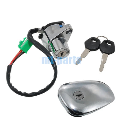Ignition Key Switch & Fuel Gas Cap Set for Suzuki VS1400 Intruder (1987-2004)