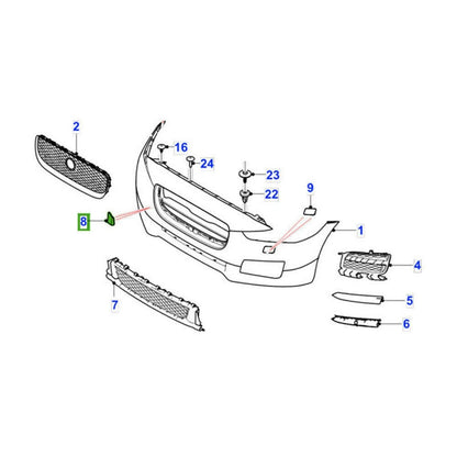 Front Bumper Tow Eye Cover for Jaguar XF (2016-2020)