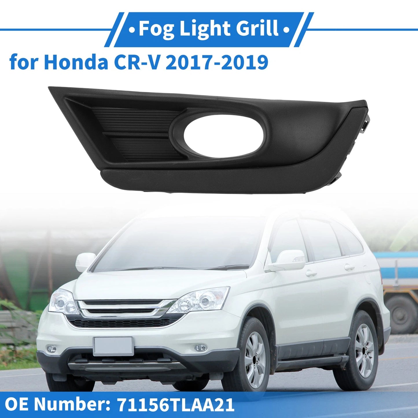 Front Left Fog Light Grill for Honda CR-V (2017-2019)