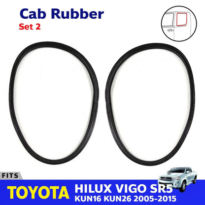 CAB Rubber Seal Weatherstrip Pair Fits Toyota Hilux Vigo SR5 Pickup 2005-15 D09