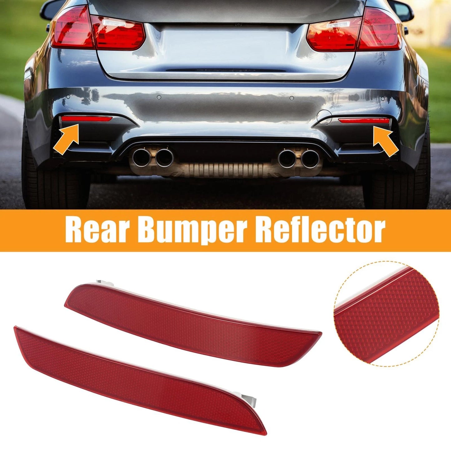 Rear Bumper Reflector Strip Cover Left Right Side for BMW