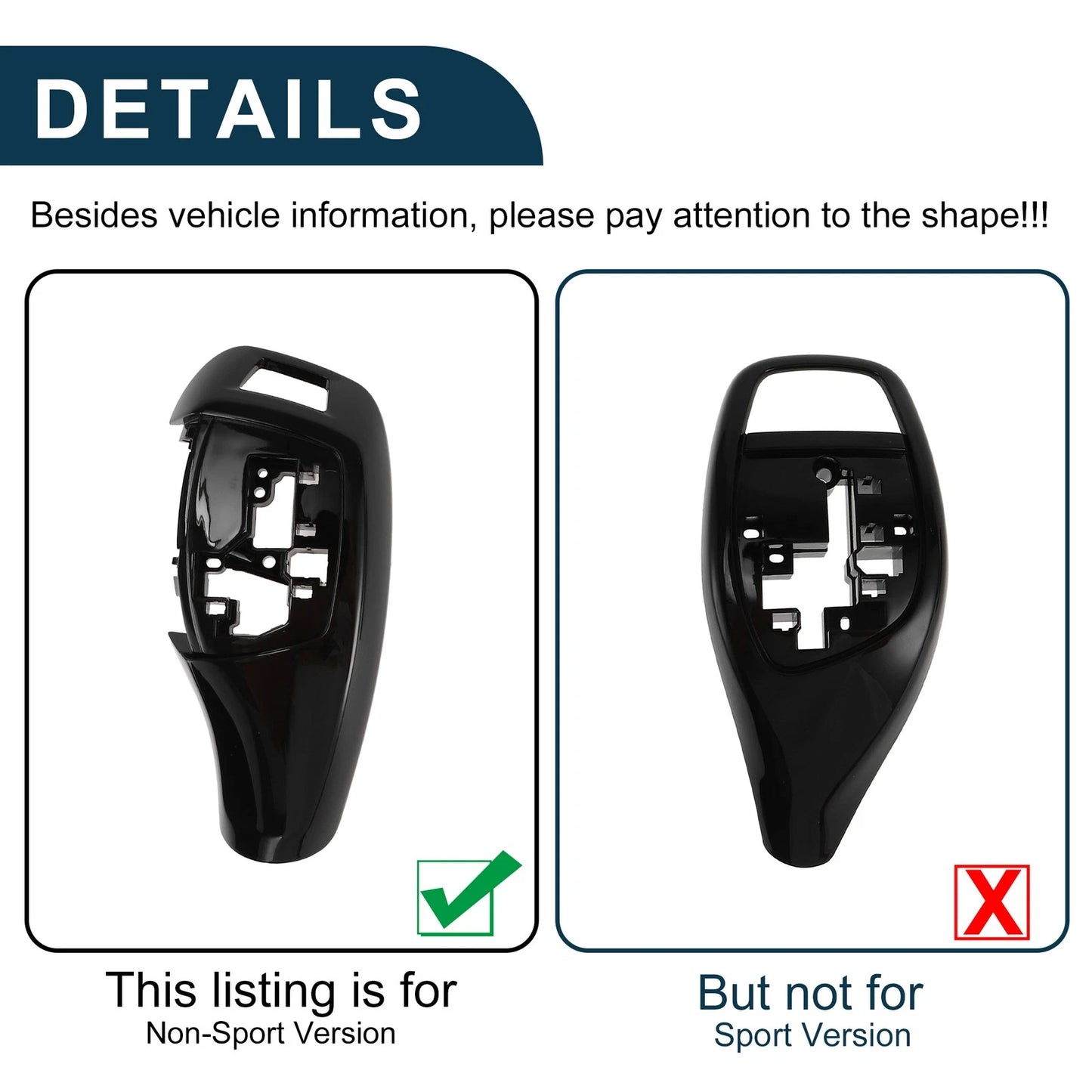 Black Gear Shift Knob Button Cover for BMW 1 Series F20 F21 (2011-2019)