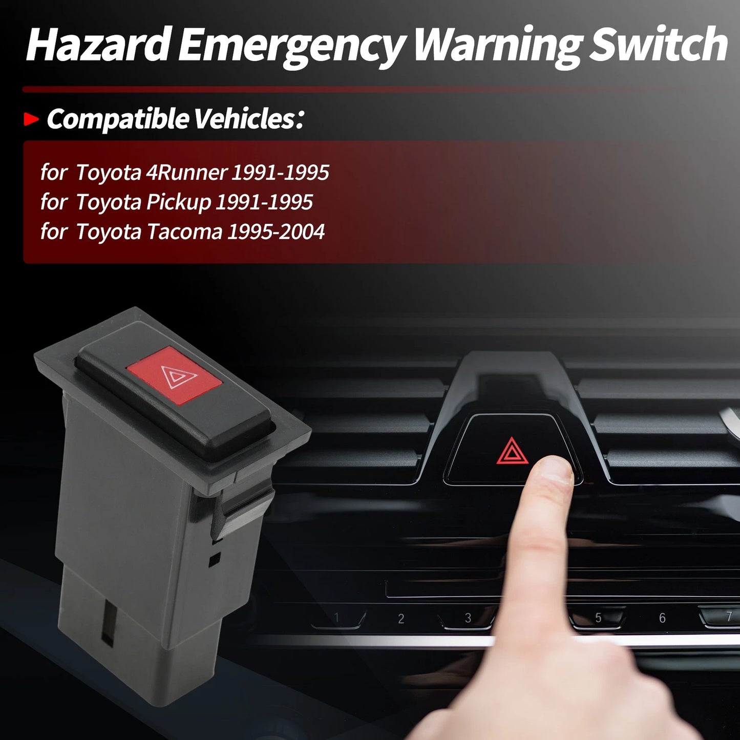 Hazard Warning Flasher Switch Emergency Signal Light Switch Button for All