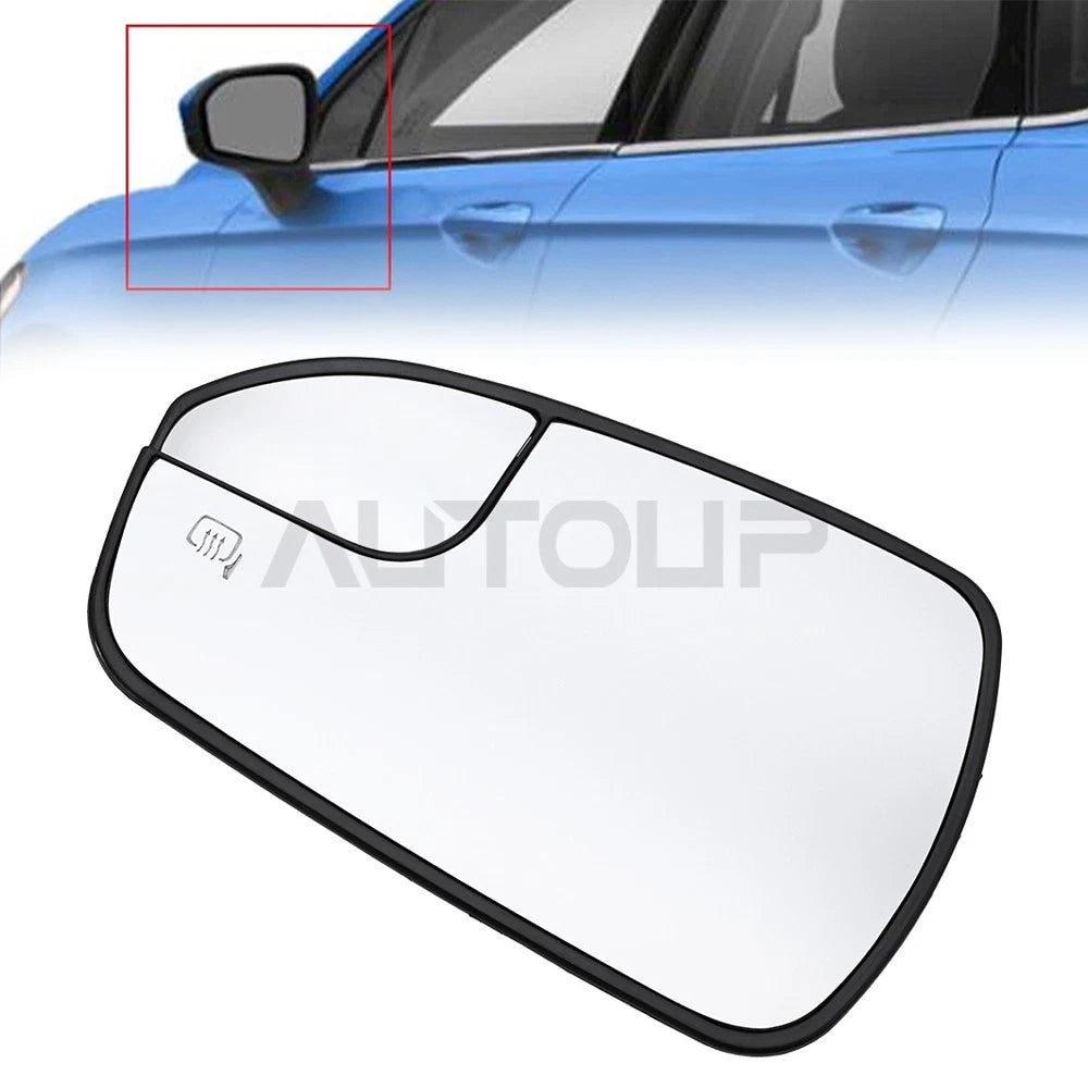 Mirror Glass Heated Left Driver Side Door Wing for Ford Fusion (2013–2020)