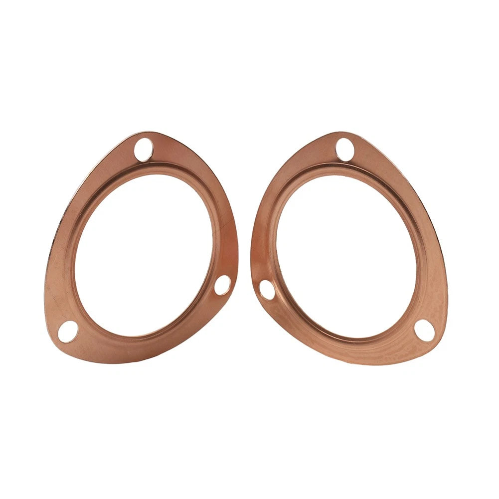 2 x 3" Copper Header Pipe Collector Flange Gaskets for Chevy SBC BBC
