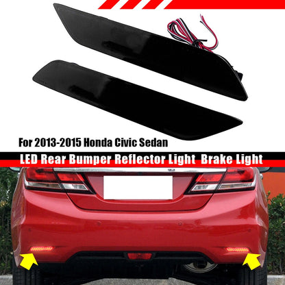 Rear Bumper Reflector Tail Parking Lights / Honda Civic (2013–2015)