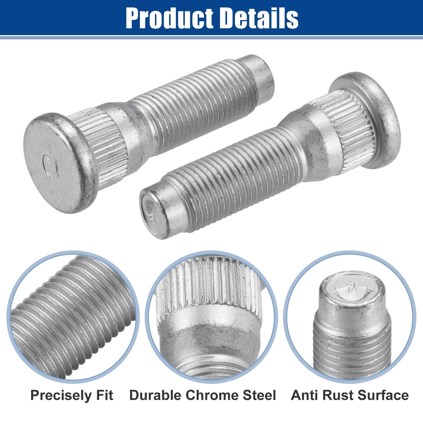 10 x 1/2"-20 Front Wheel Lug Studs for Jeep Liberty (2002-2007)