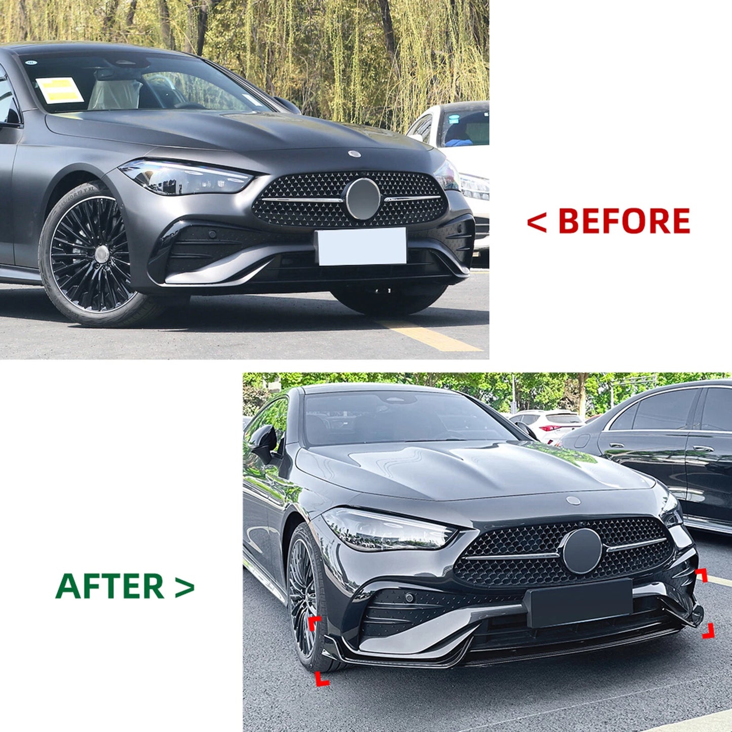 Bumper Spoiler Lip for Benz CLE Coupe C236 (2024-2025)