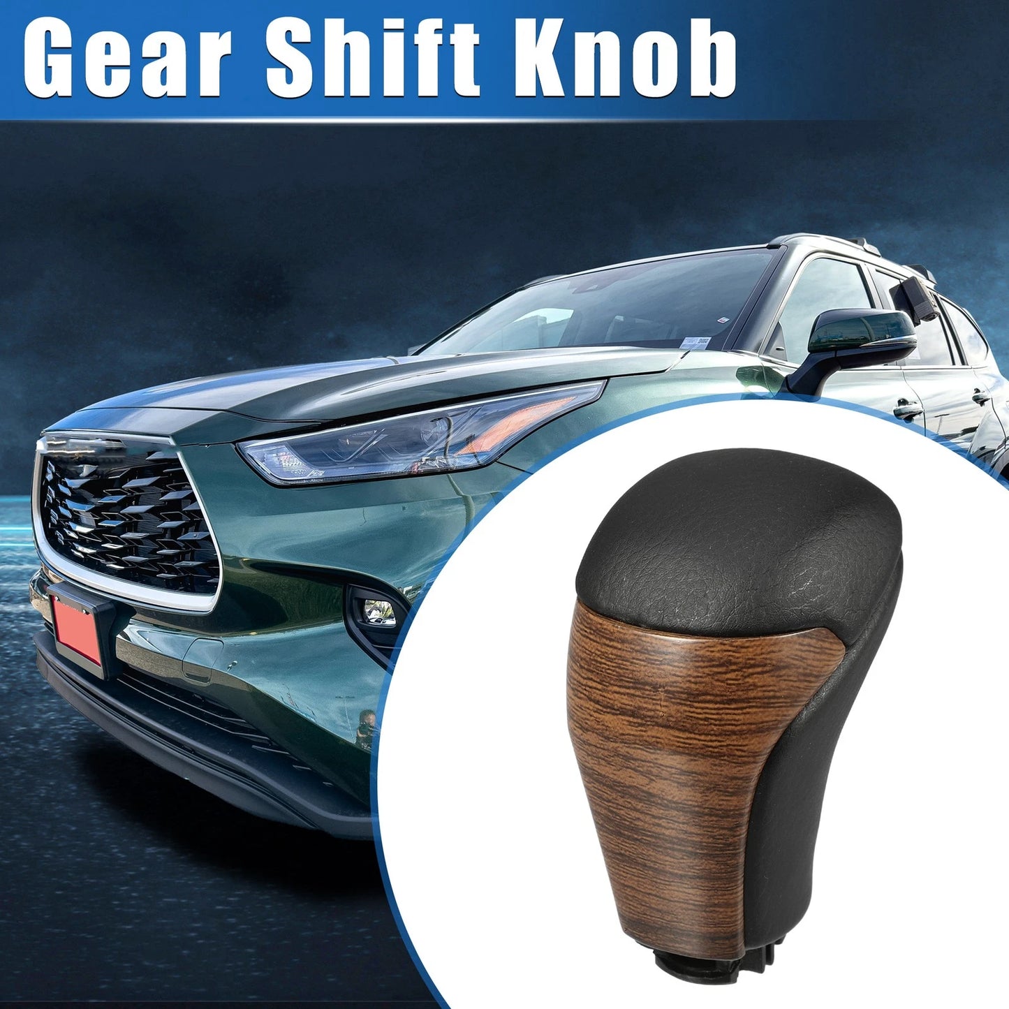 Gear Shift Knob / Black Yellow Undrilled for Toyota Highlander (2014–2019)
