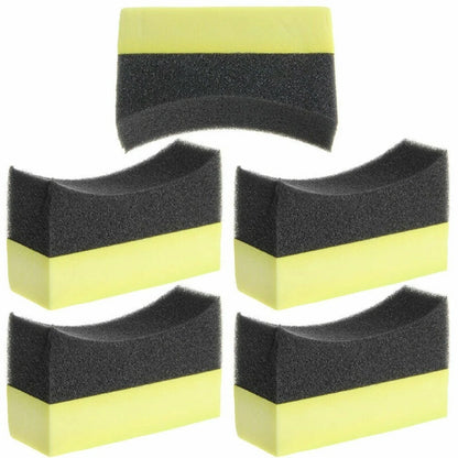 10x Tyre Tire Dressing Applicator Curved Foam Sponge Pad for Car