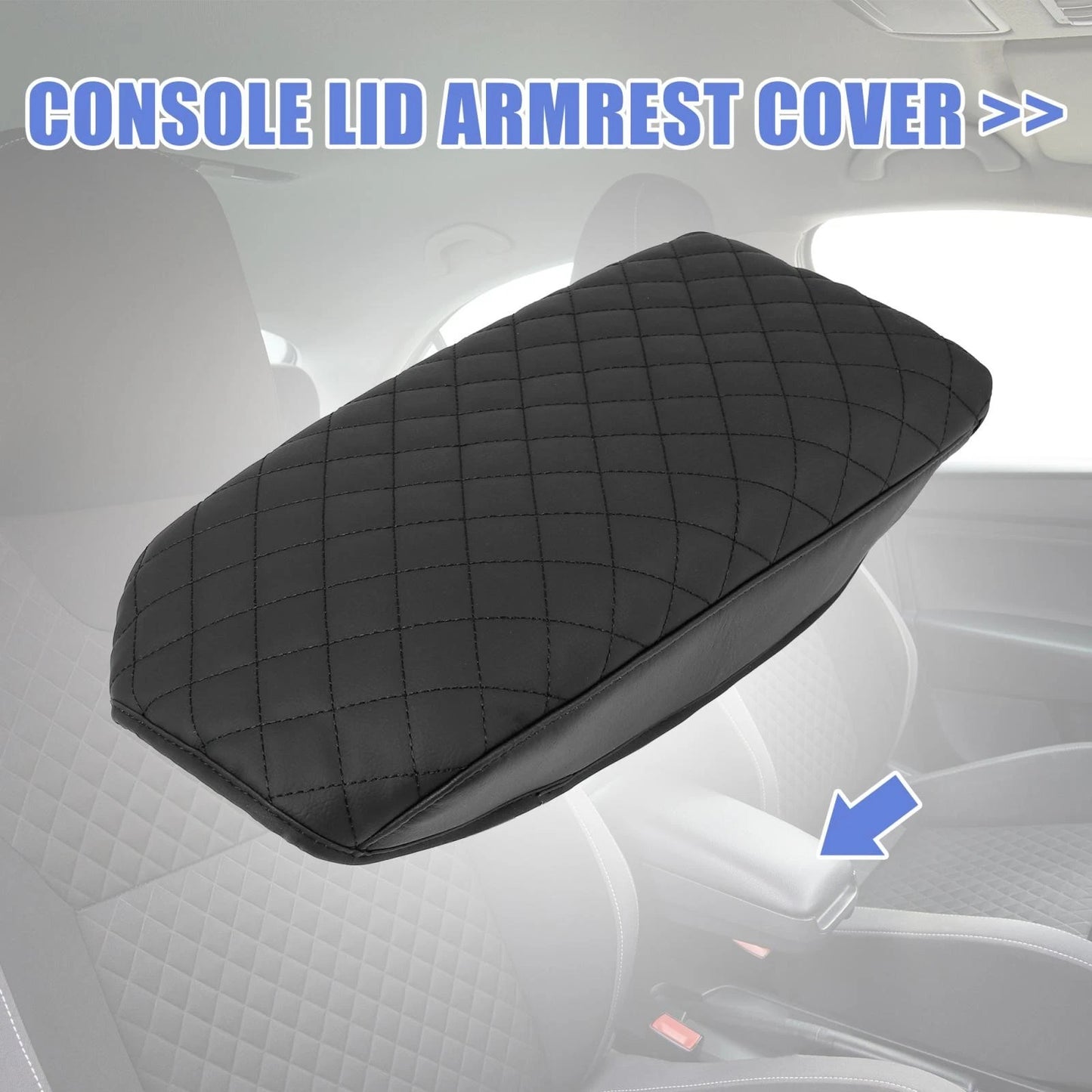 Center Console Lid Armrest Cover for Ford Explorer (2011-2019) Black
