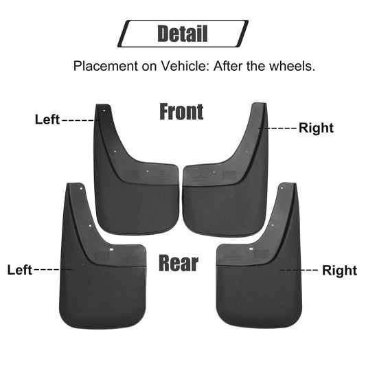 1x Wheel Fender Mudflaps Protection Set for GMC Sierra 1500
