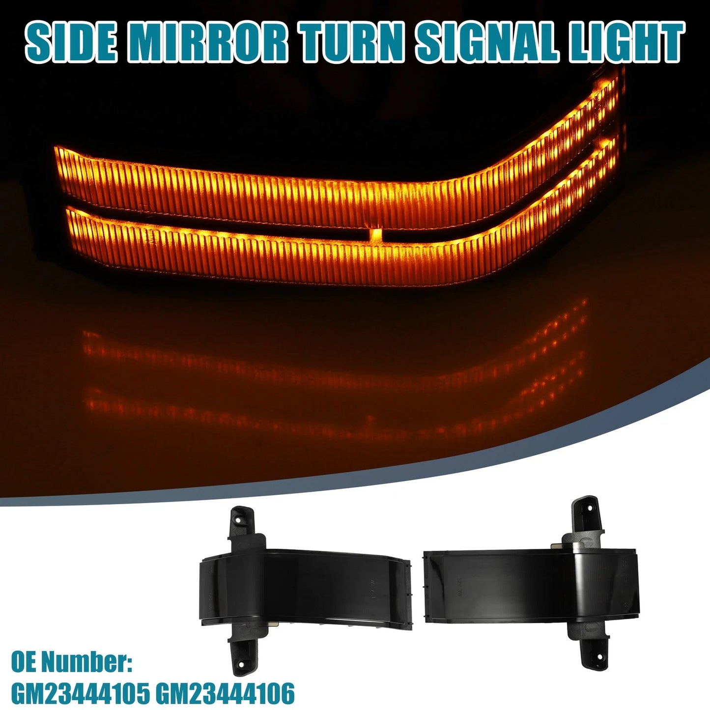 1 x Side Mirror Turn Signal Light for Cadillac Escalade Yellow