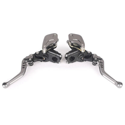 Black Clutch Brake Levers & Master Cylinder Reservoir for Motorcycle 22mm