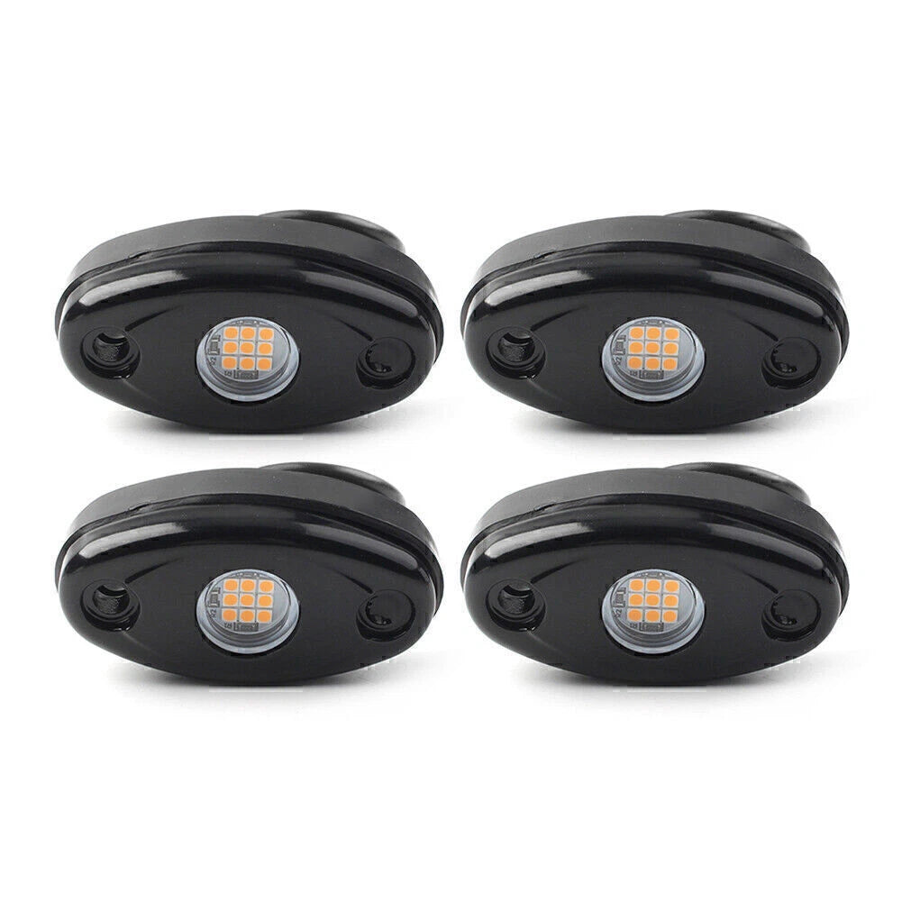 9W LED Yellow Rock Light Pods for JEEP Offroad Truck Underbody