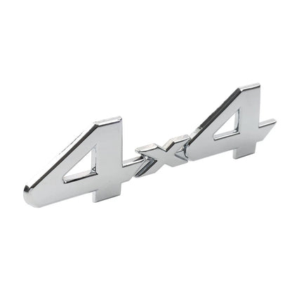 3D Rear Tailgate Emblem Badge Overlay Decal for Universal Cars Silver