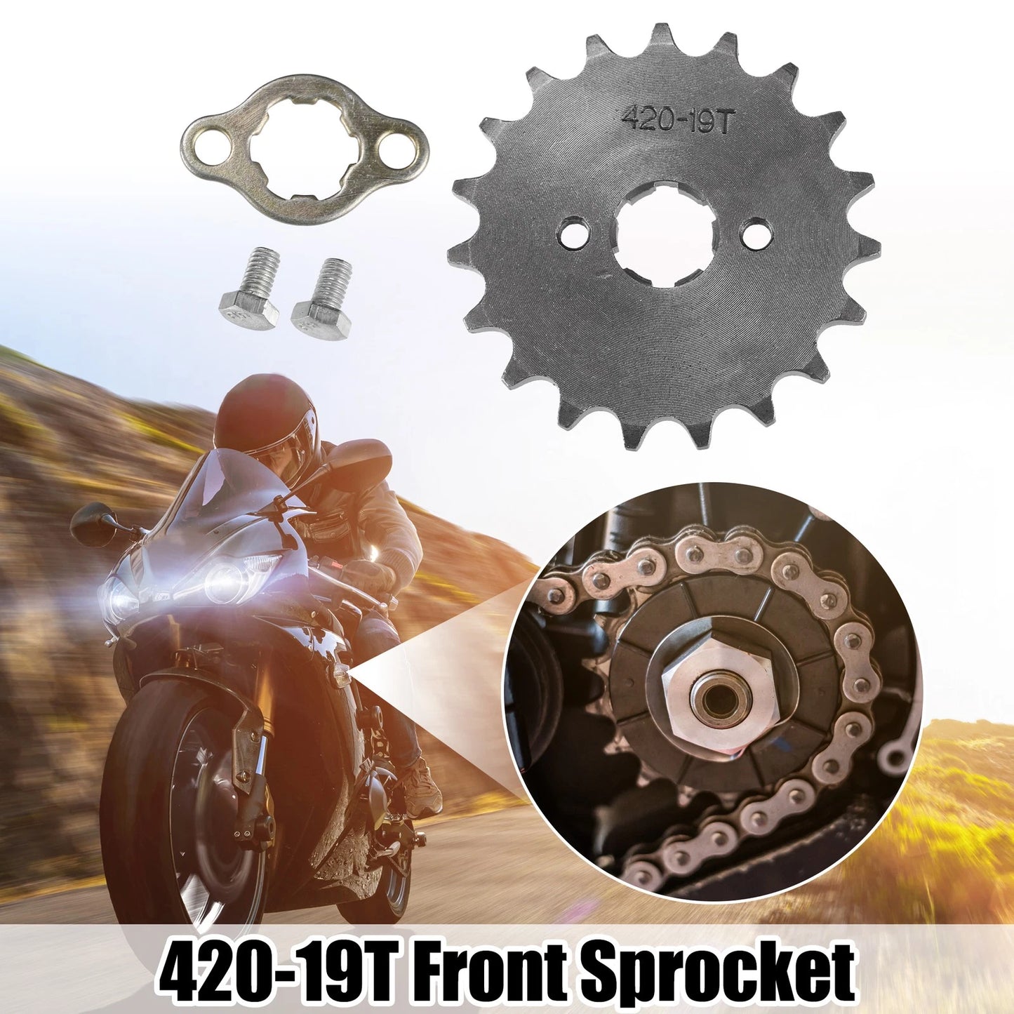 420 19T 20mm Front Engine Sprocket for Dirt Bike Mini Bike