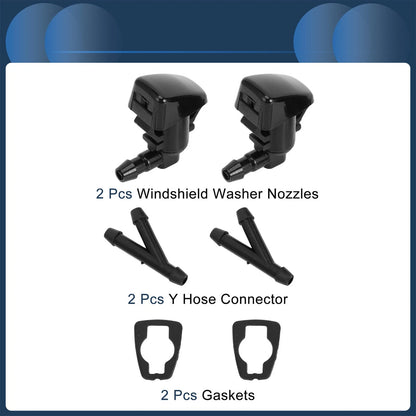 Windshield Washer Nozzle & Jet Hose Connector for Ford Edge (2007-2011)