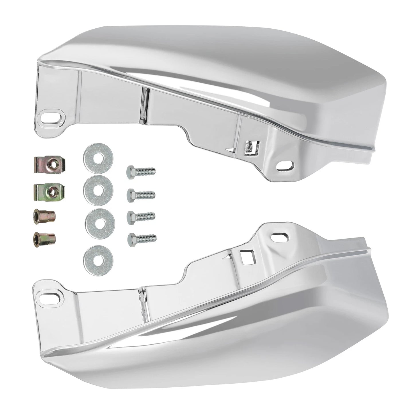 Chrome Mid-Frame Air Deflectors for Harley Touring Road King (2009-2023)
