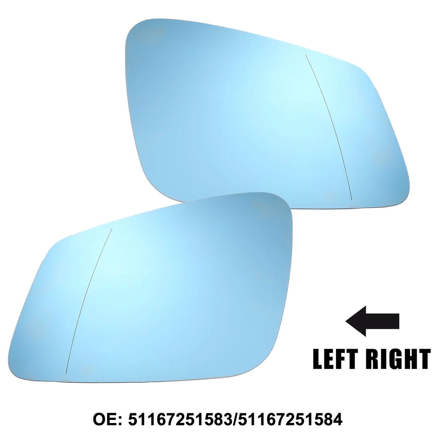 Mirror Glass Replacement for BMW 740Li 550i (2002-2015)