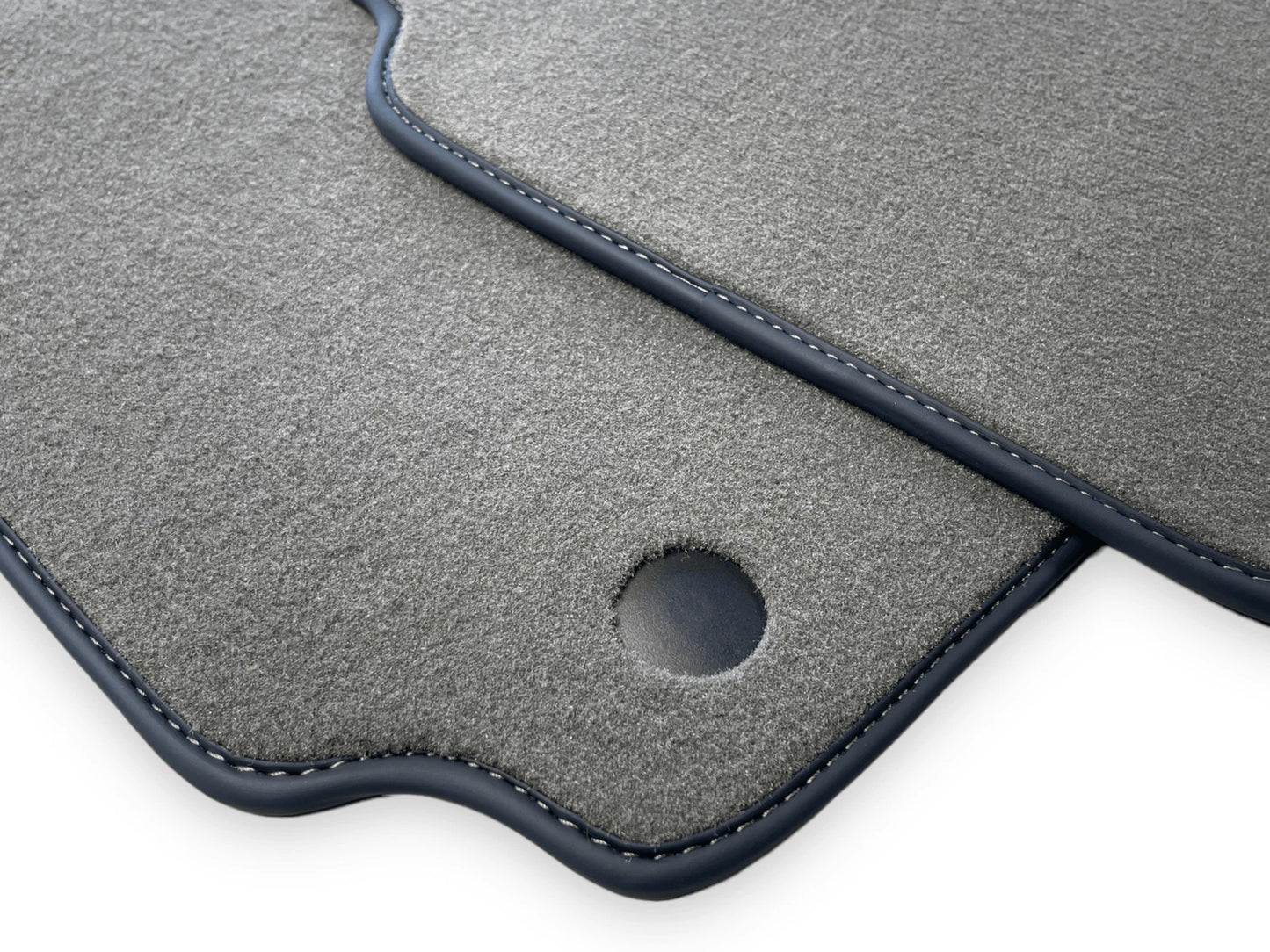 Gray Floor Mats for Ferrari 488 Spider - Carbon Fiber Leather (2015-2023)
