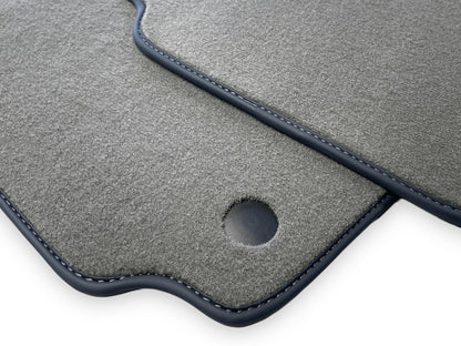 Gray Floor Mats for Ferrari 488 Spider - Carbon Fiber Leather (2015-2023)