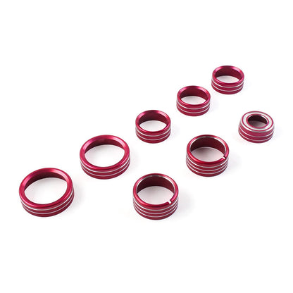 8x Air Conditioner Switch Button Knob Trim Red for Chevrolet Silverado (2014-2018)
