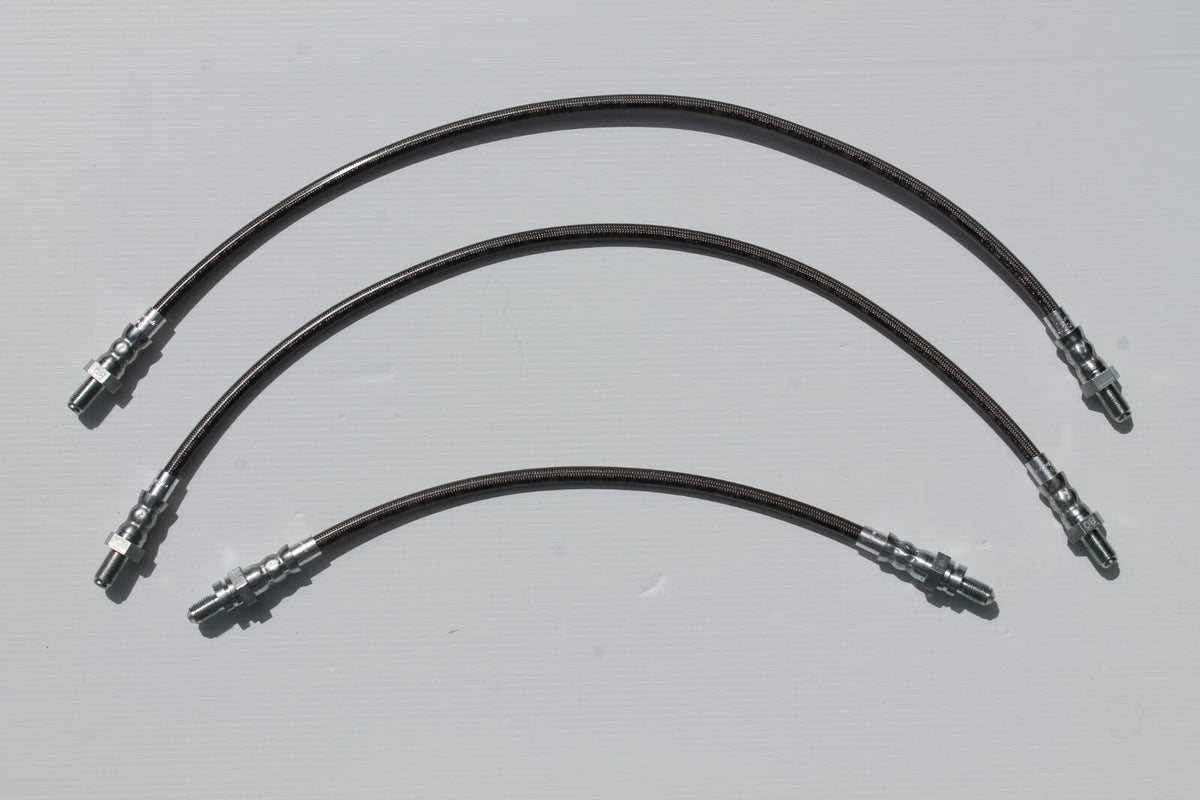 Braided Brake Hose Set (3) for Ford TC Cortina (2/73-9/74)