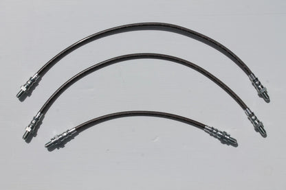 Braided Brake Hose Set (3) for Ford TC Cortina (2/73-9/74)