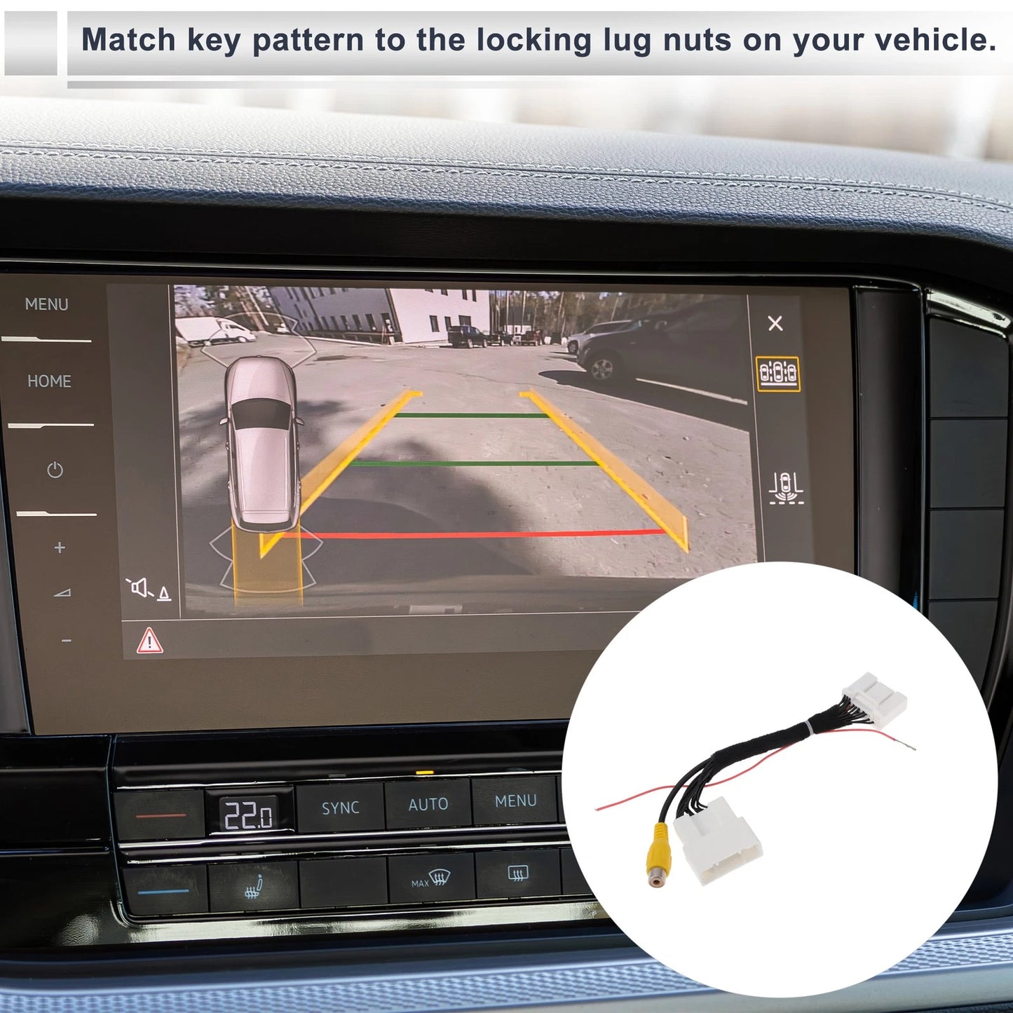 Rear View Camera Adapter Wire Harness Cable for Toyota Camry (2007-2011)