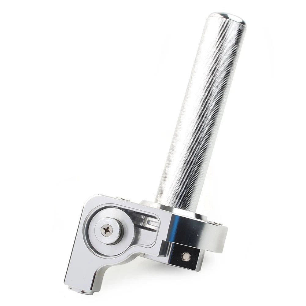 CNC 7/8'' Motor Handlebar Twist Throttle Accelerator Grip for Universal Silver
