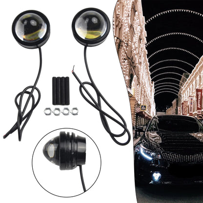 2 x White 12V-24V High Power Bull Eye LED Projector Fog Lamp for Car