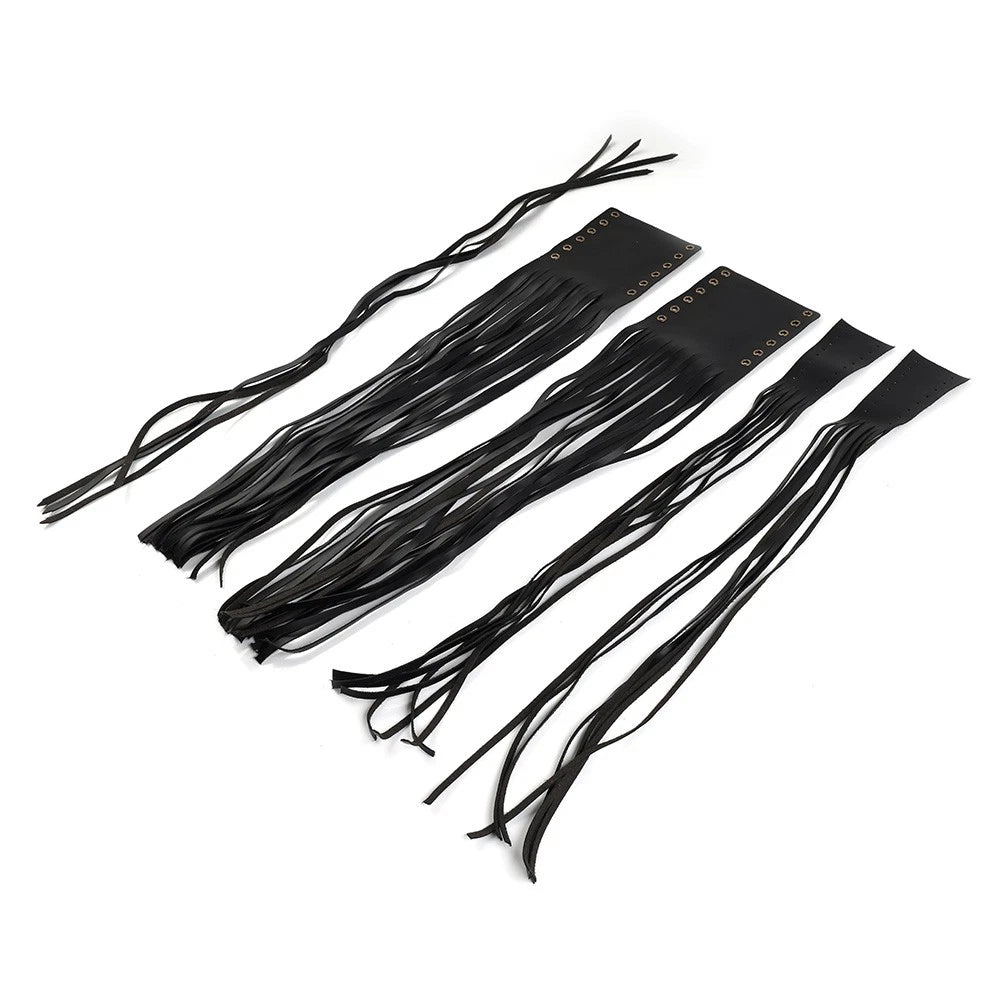 Black Handlebar Grip Tassel W/ Clutch Lever Fringe Covers for Motorcycle