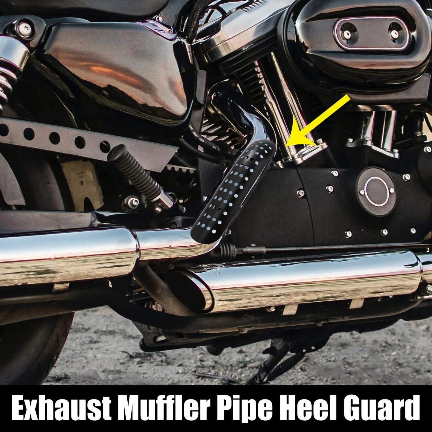 Exhaust Heat Shield Curved with Hole Pipe Shield for Harley